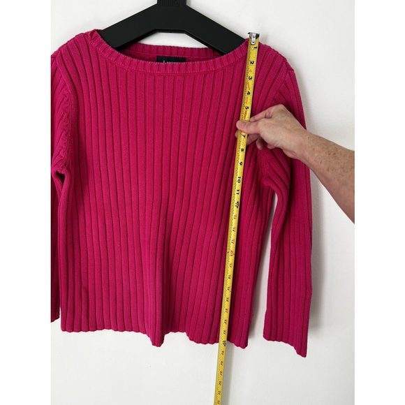 Lauren Ralph Lauren Womens SZ L Heavy Ribbed Knit Mock Neck Sweater Pink - Picture 4 of 7